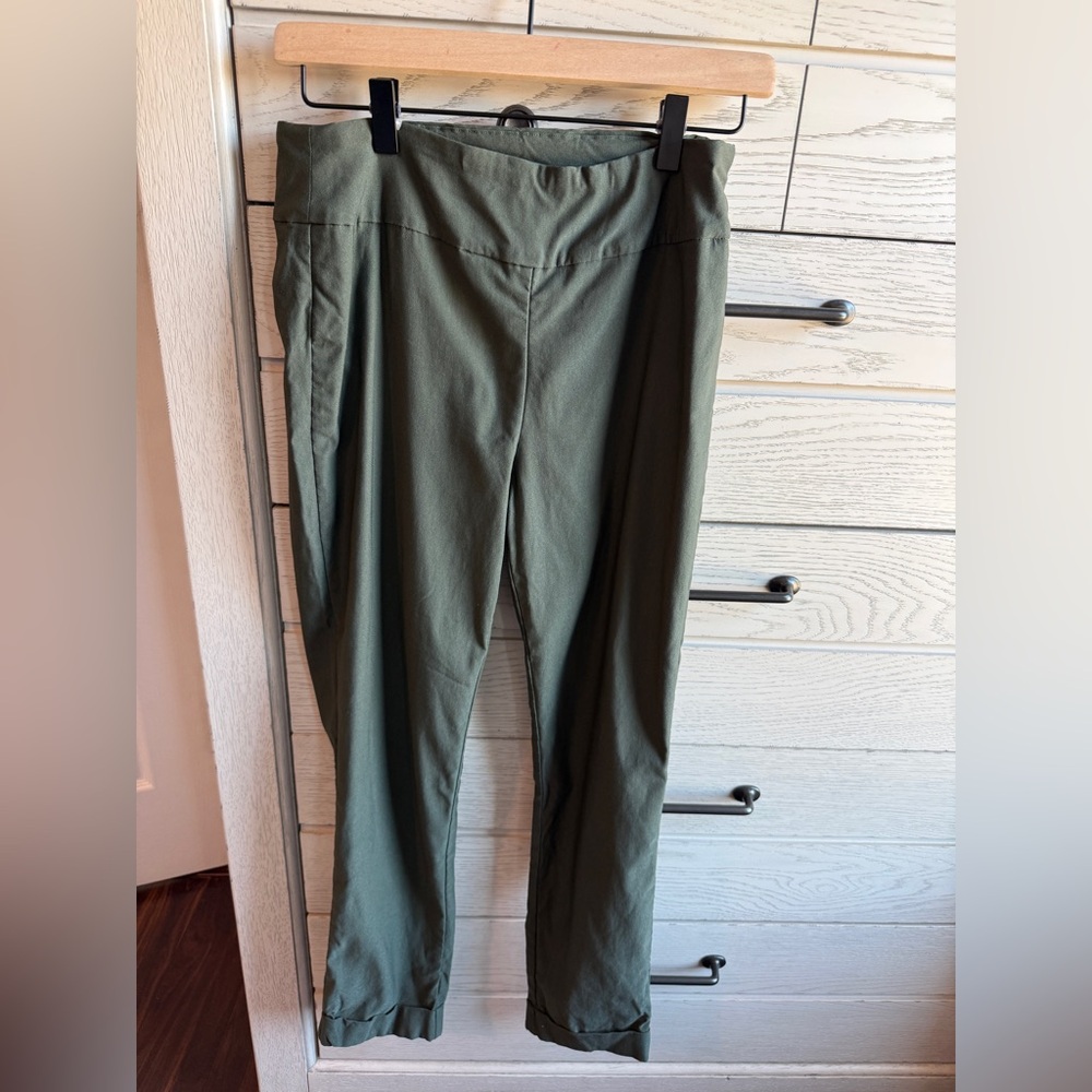 Tribal Olive Straight-Leg Women's Pants